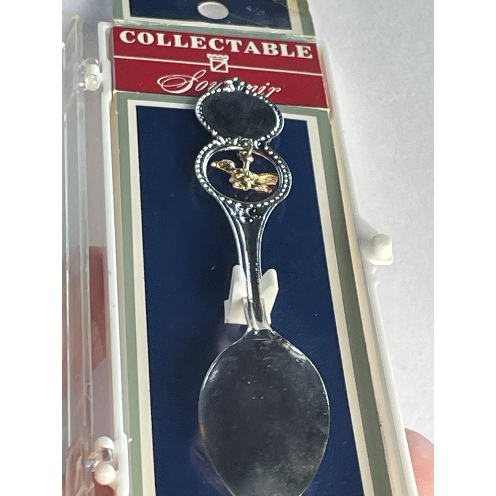 STATE OF NEW MEXICO SILVER TONE SPOON WITH CASE COLLECTABLE SOUVENIR - Picture 8 of 9